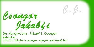 csongor jakabfi business card